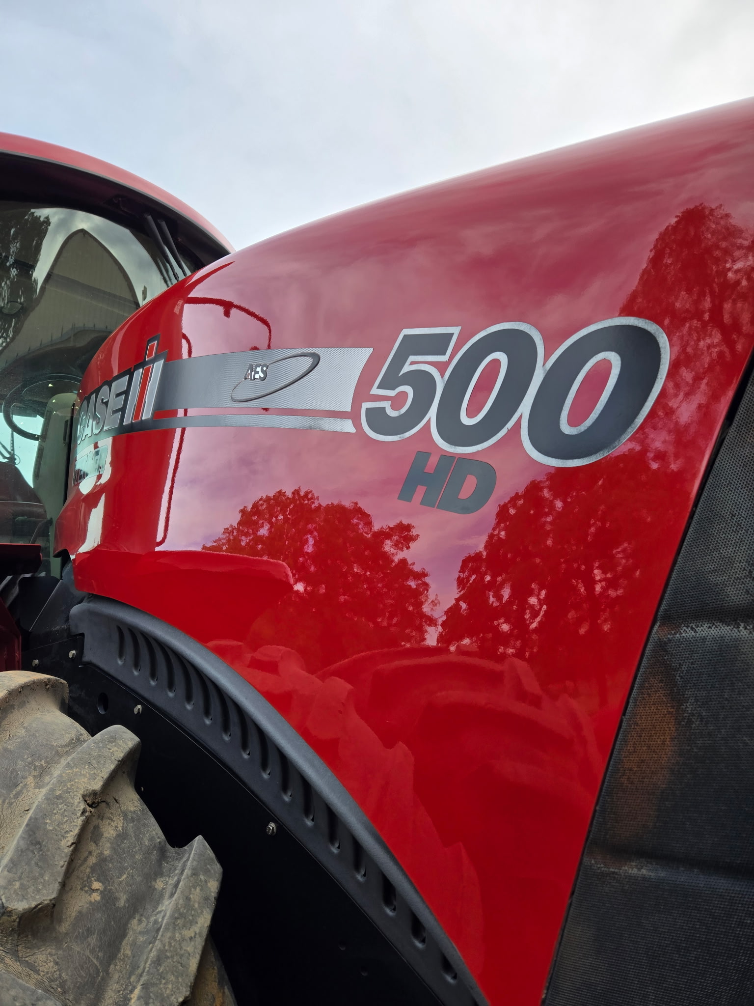 Red Peterbilt semi truck after professional exterior detailing